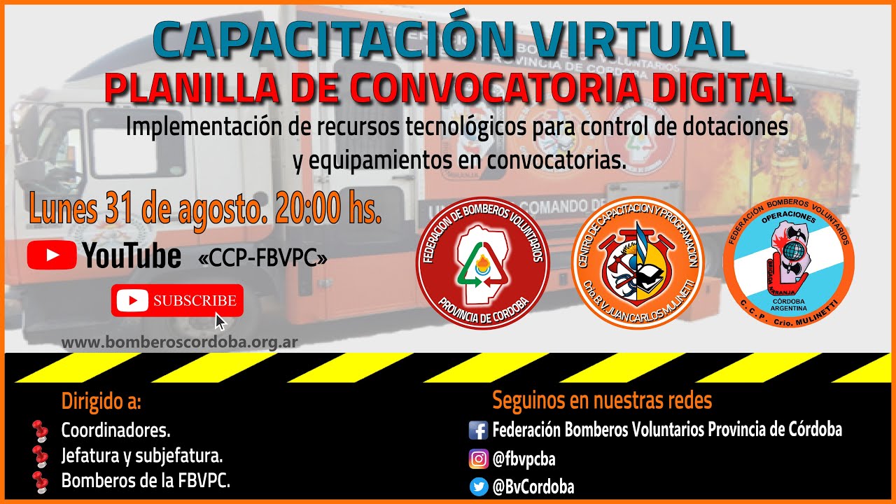 CAPACITACIÓN VIRTUAL - PLANILLAS DE CONVOCATORIA DIGITAL - CCP FBVPC