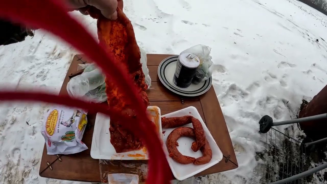 PREPARANDO UN TACO ENLA NIEVE