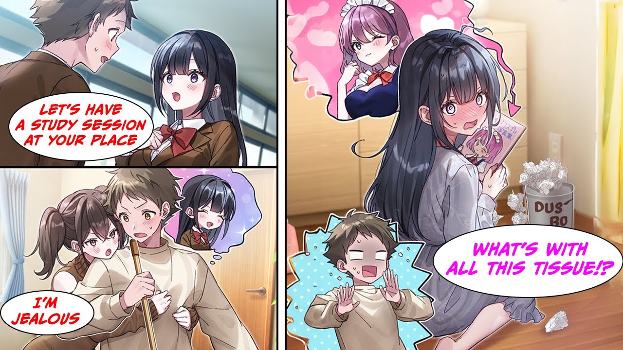 [Manga Dub] My classmate wanted to have a study session at my house, but my sister got jealous and..
