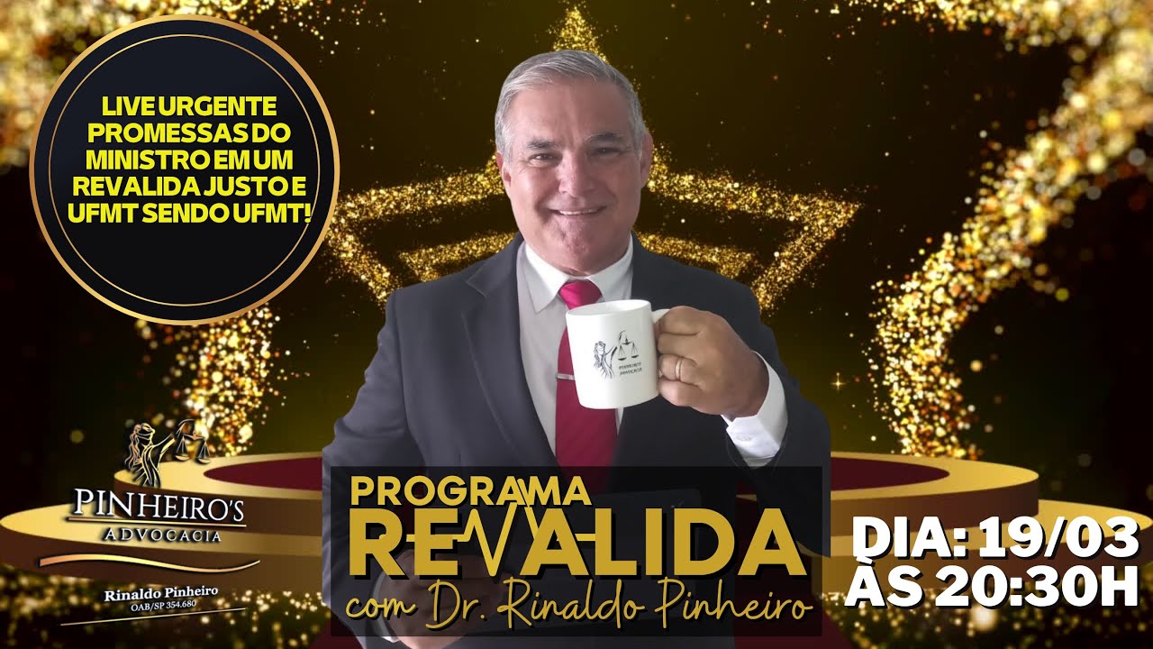 Promessas do ministro em um revalida justo e UFMT sendo UFMT! DIA 19/03 ÀS 20:30H