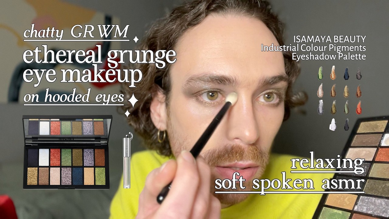 Relaxing Soft-Spoken ASMR GRWM Eye Makeup Tutorial ✨ ISAMAYA Industrial Eyeshadow Palette