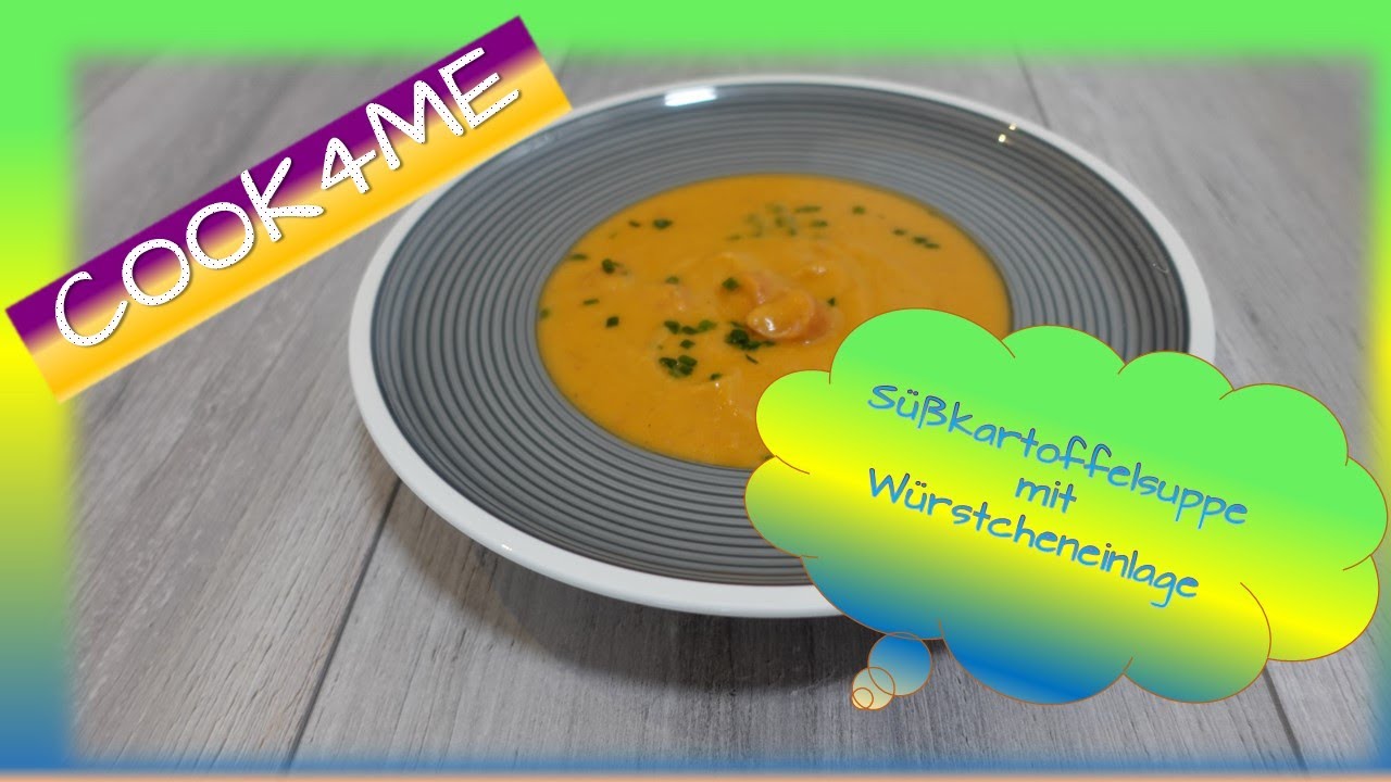 Cook4Me - Süßkartoffelsuppe mit Würstcheneinlage One Pot