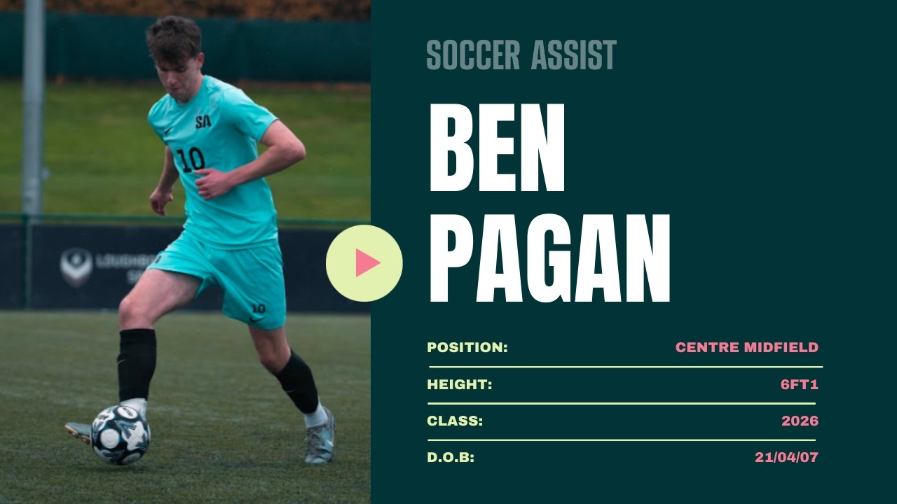 Ben Pagan | Highlight Tape - Centre Midfield | #soccerassist