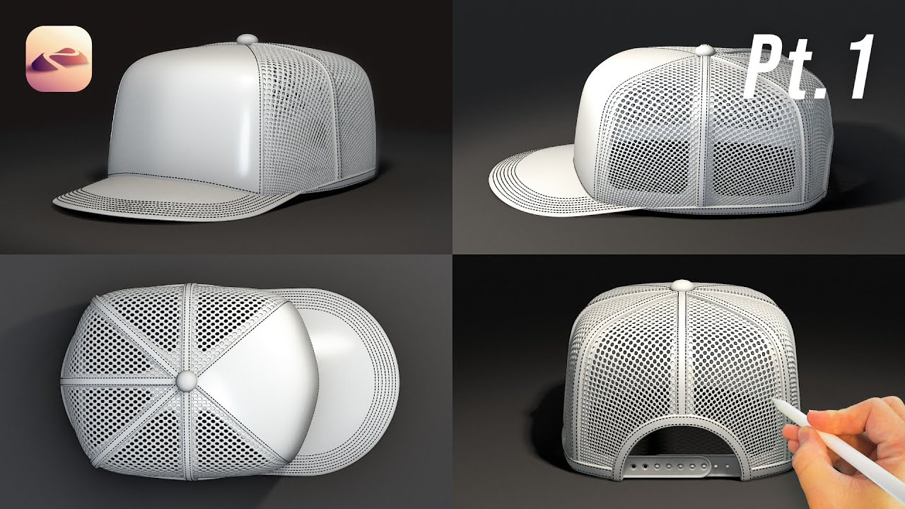 【Pt.1】Nomad Sculpt ｜ 3D Mesh Cap Modeling & Sculpting Process.