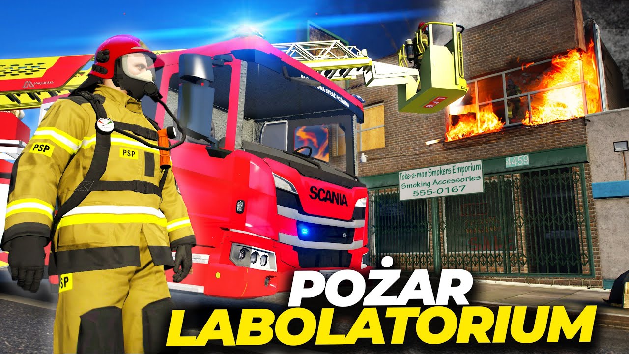 Polska Straż Pożarna - W ŚRODKU BYŁ UWIĘZIONY STRAŻAK😲| GTA V