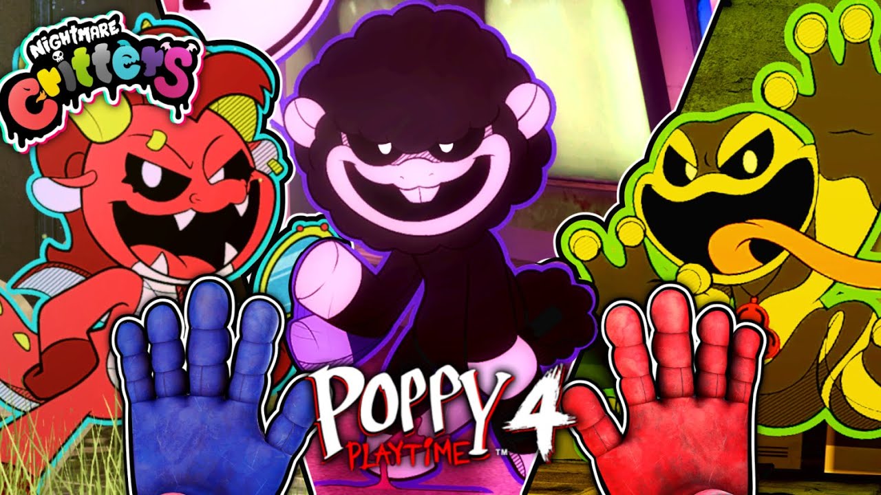 Nightmare Critters Cardboard Cutouts Part 3 | Baba Chops X Icky Licky | Poppy Playtime: Chapter 4