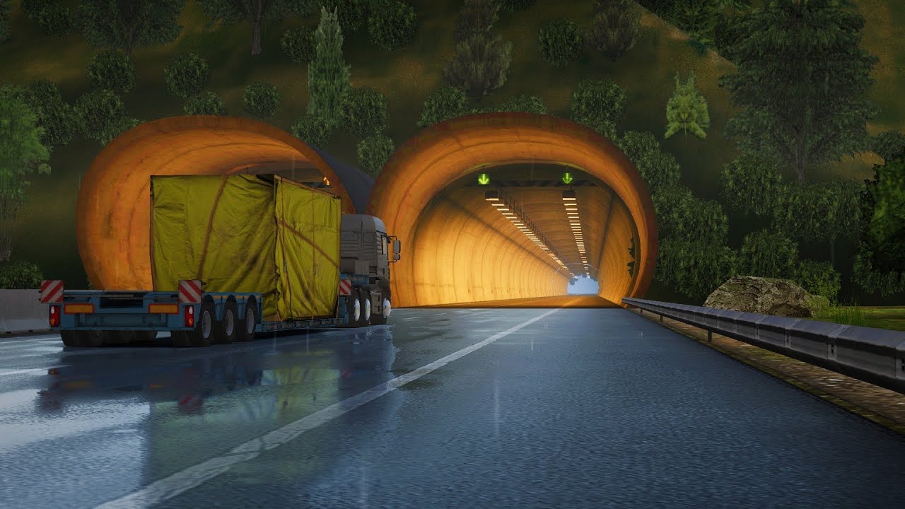 Moon truck driving in beautiful surroundings 🆗🆗🆗