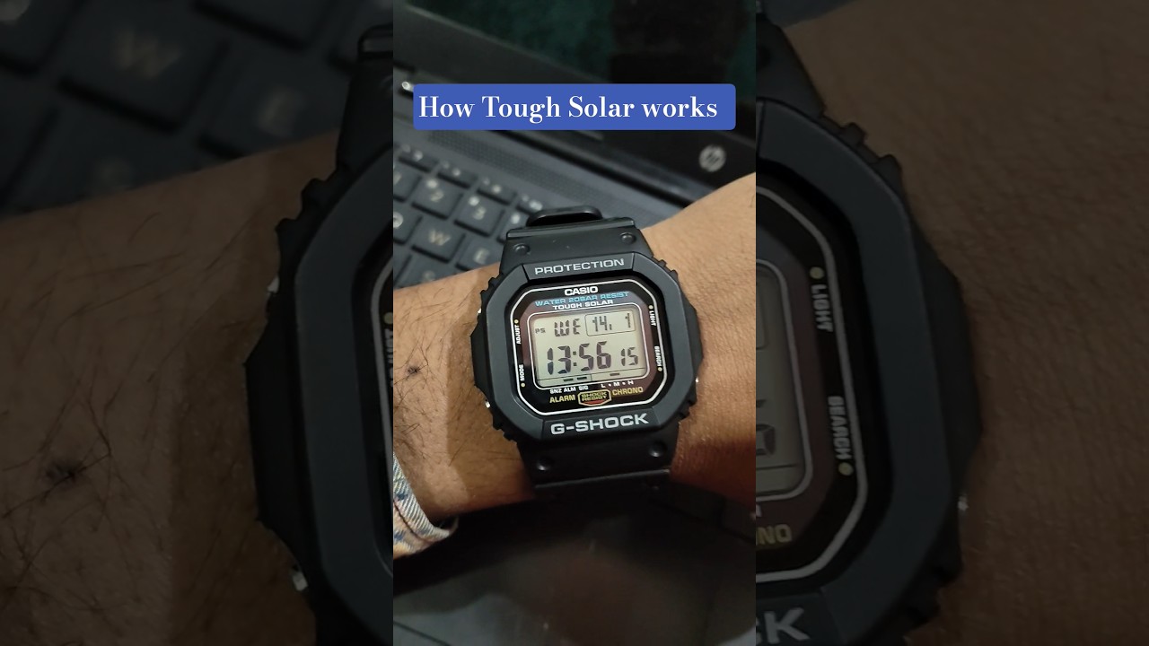 Solar Charging in Casio G shock G5600ue Watch 