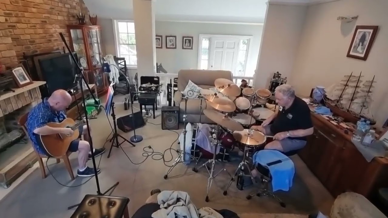 85 Year Old Drummer Takes Great Solo in GUITAR BOOGIE - Ross McDonald Drums with Brian Hayes Guitar