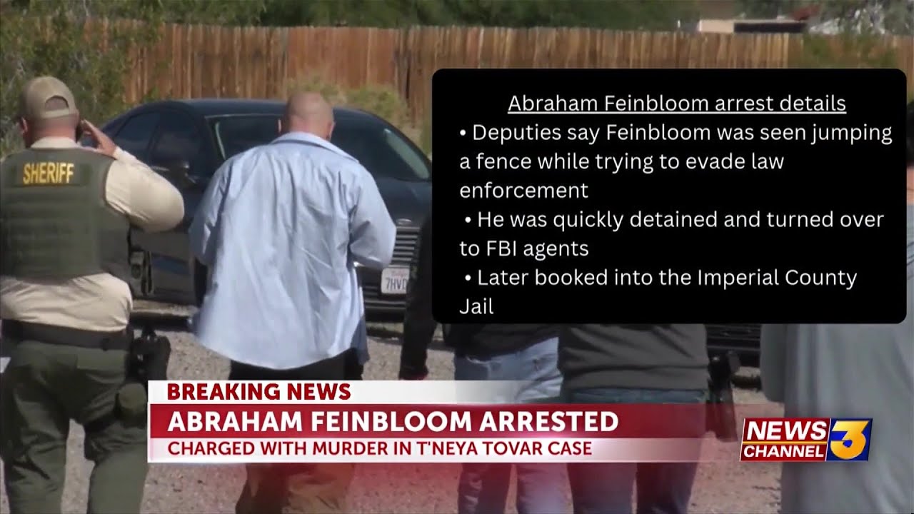 Abraham Feinbloom arrested on murder charge in death of 17-year-old T’Neya Tovar