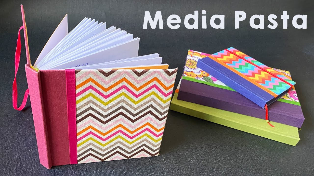 👉 Cómo HACER las TAPAS de un CUADERNO  [ Tapa en MEDIA PASTA ] Tutorial de Encuadernación