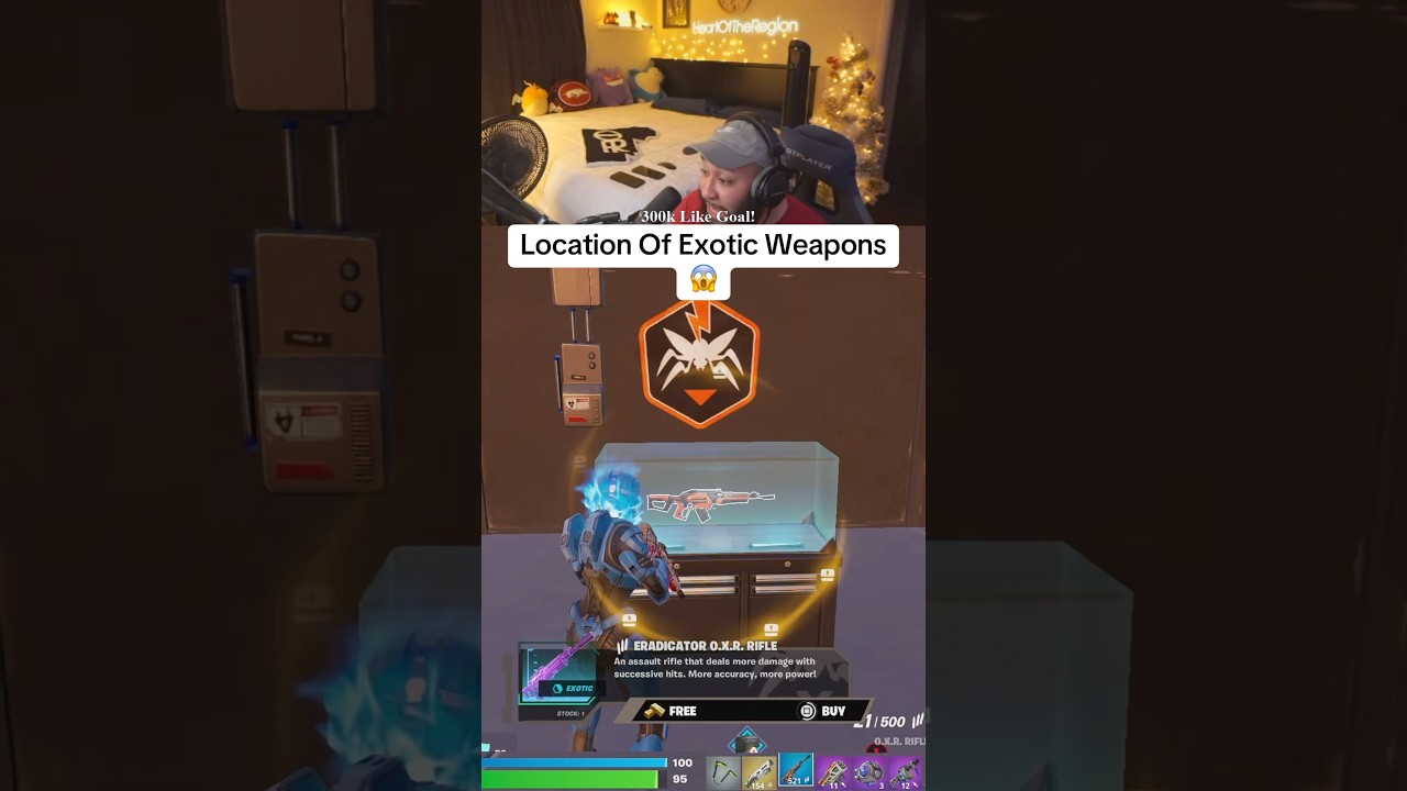 How To Find New Fortnite Exotic Weapons👀 #heartoftheregion #fortnite #fortniteclips #streaming