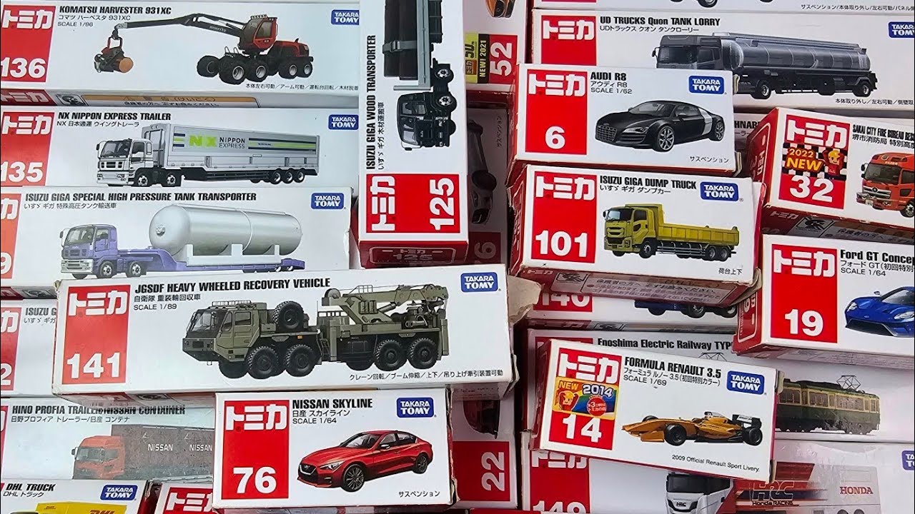 トミカが止まらない‼️ 箱に盛り沢山のミニカー収納動画 🚙🎁