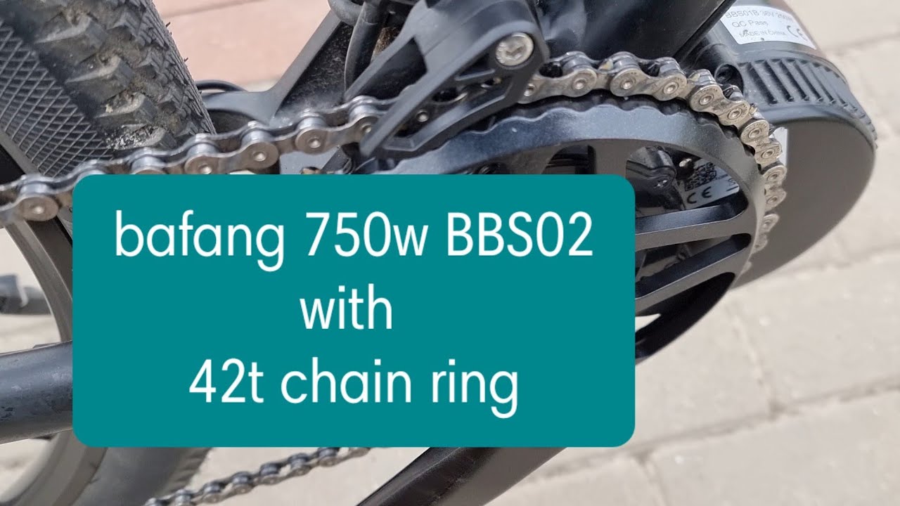 test 42t with bafang BBS02 750w zębatka 42 zęby w bafangu
