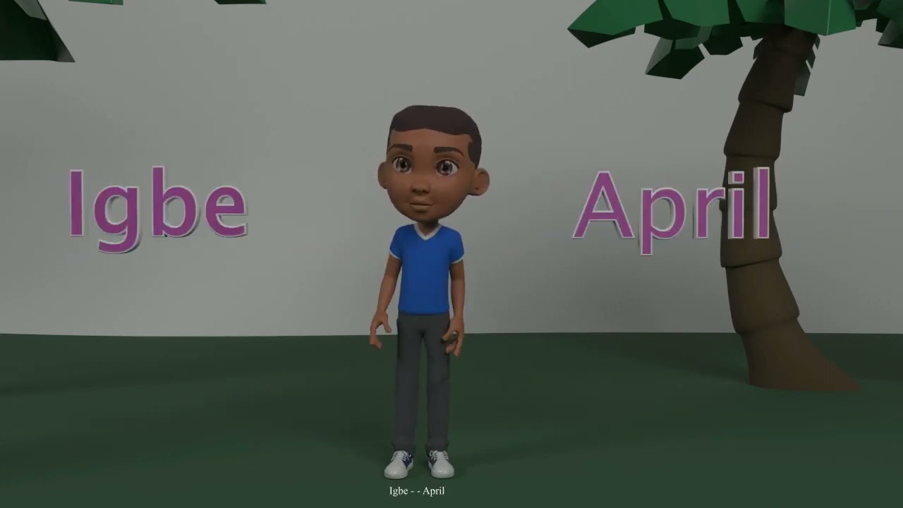 Months name in Yoruba language for kids.