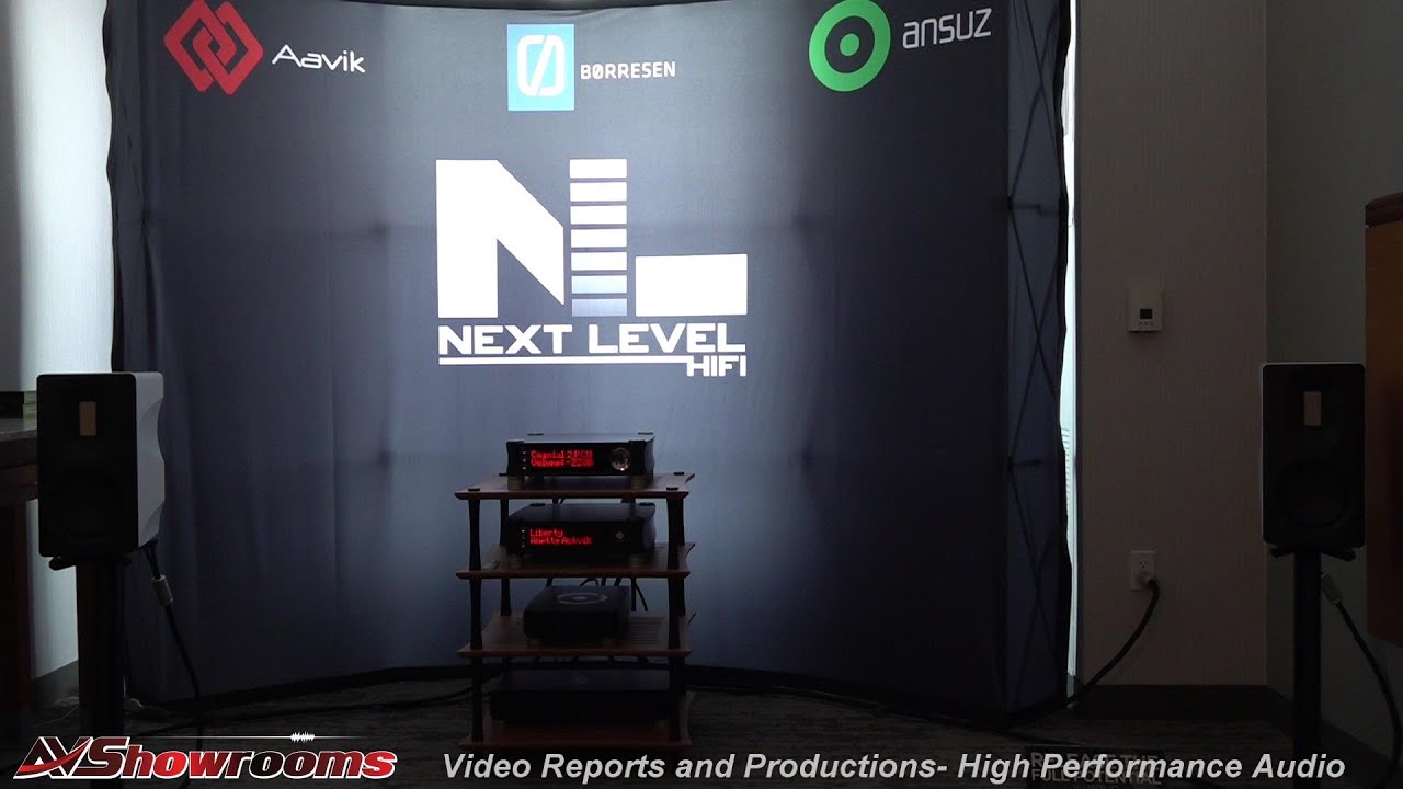 Borresen Z1 Cryo loudspeakers, Ansuz cables, Aavik 180 electronics, Next Level HiFi Axpona 2022
