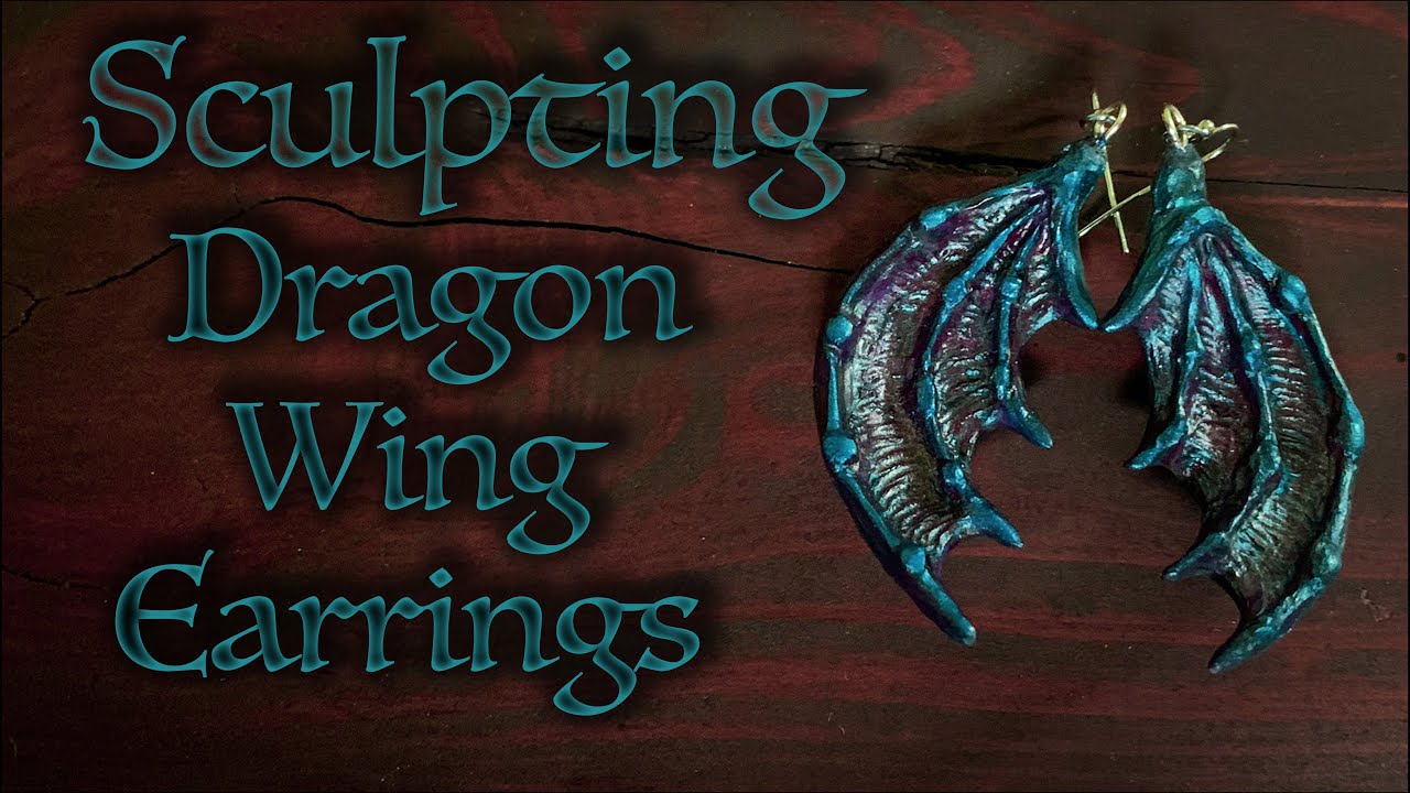 Sculpting Dragon Wing Earrings