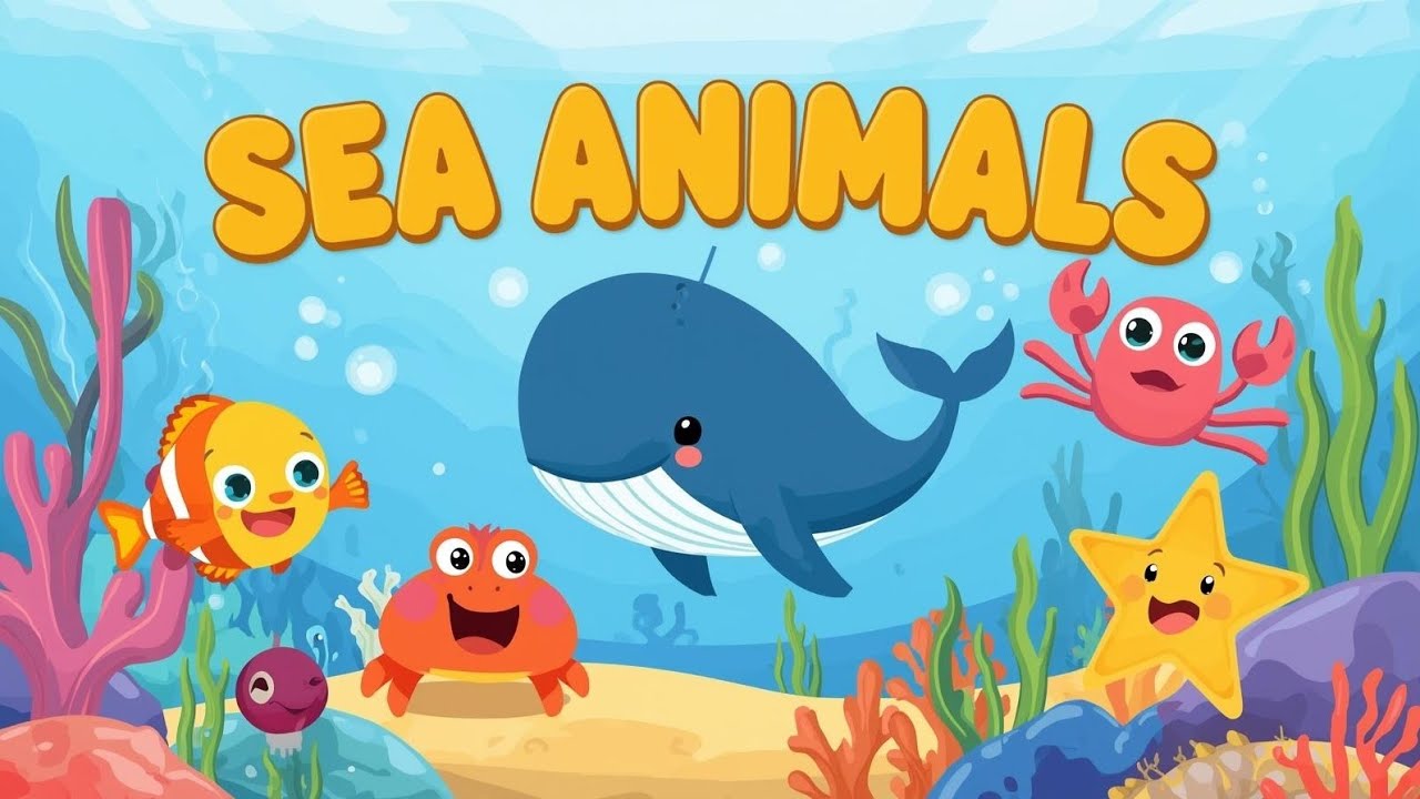 Sea Animals Song for Kids | Nursery Rhymes | Ocean Animals | Cocoo Bits
