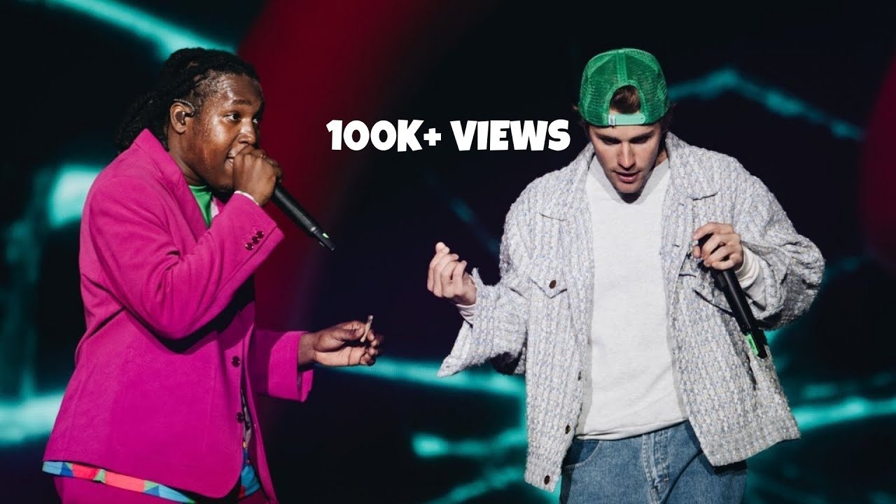 Justin Bieber and Don Toliver performing “Private Landing” at Rolling Loud. (March 4)
