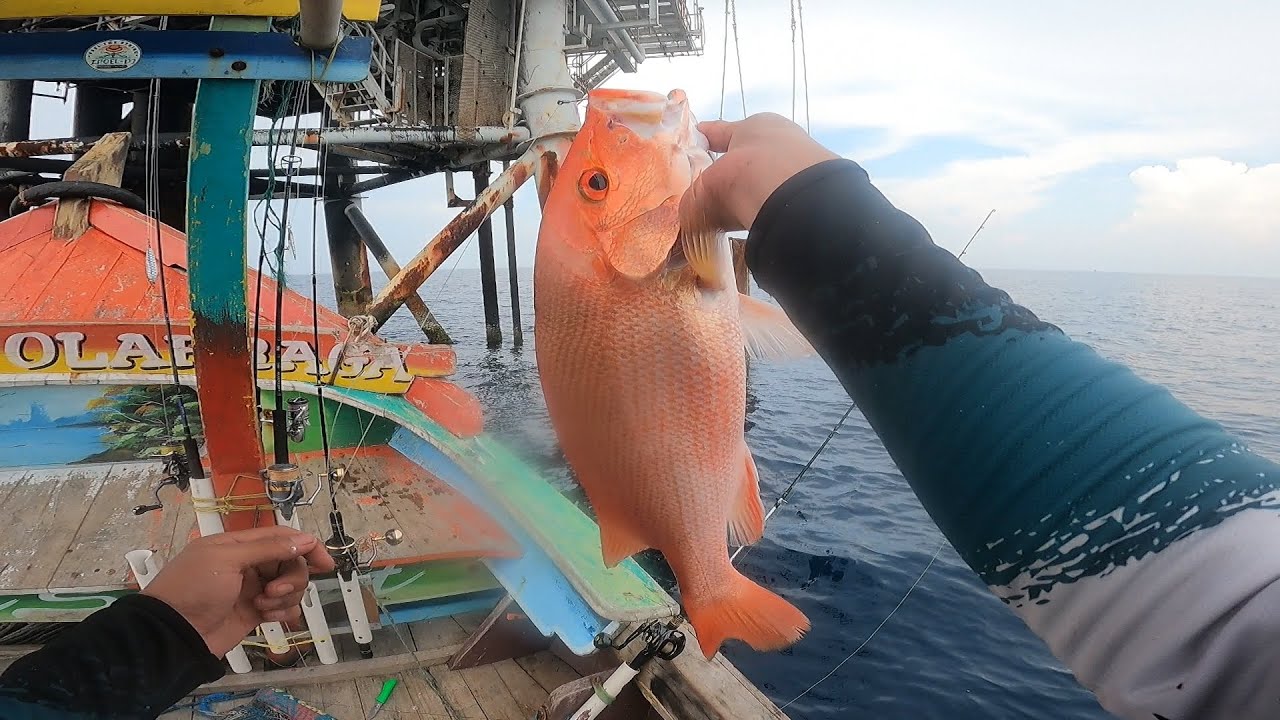 MANCING DI RIG KARAWANG || DAPAT IKAN LEZAT DAN MAHAL !! Part 1