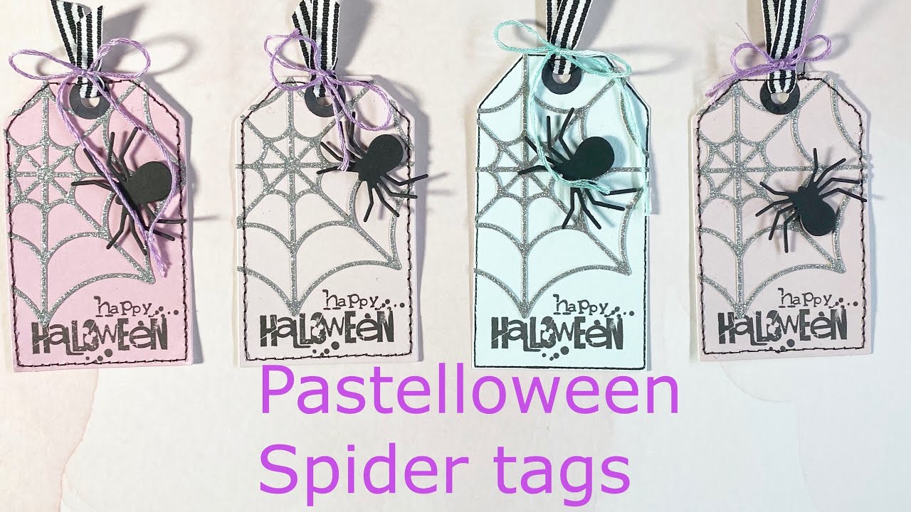 Pastel  Halloween Spider Tags I October Daily