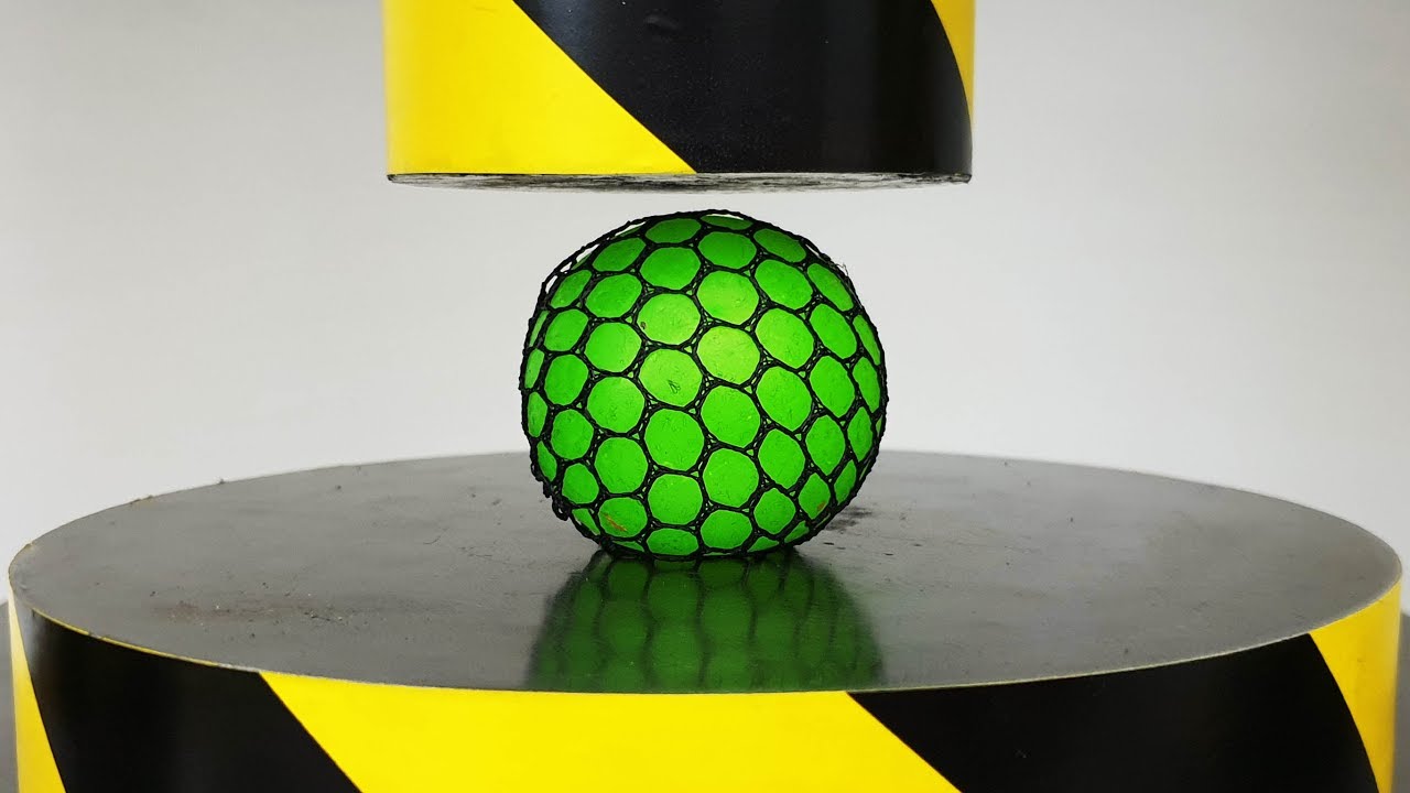 EXPERIMENT HYDRAULIC PRESS 100 TON vs Anti Stress Balls