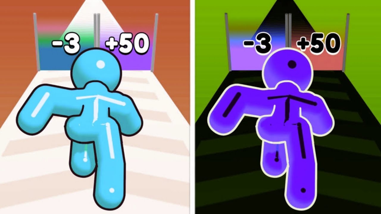 Tall Man Run  vs Reverse gameplay Ball Colour Run walkthrough , iOS Android New Update ( part :389 )