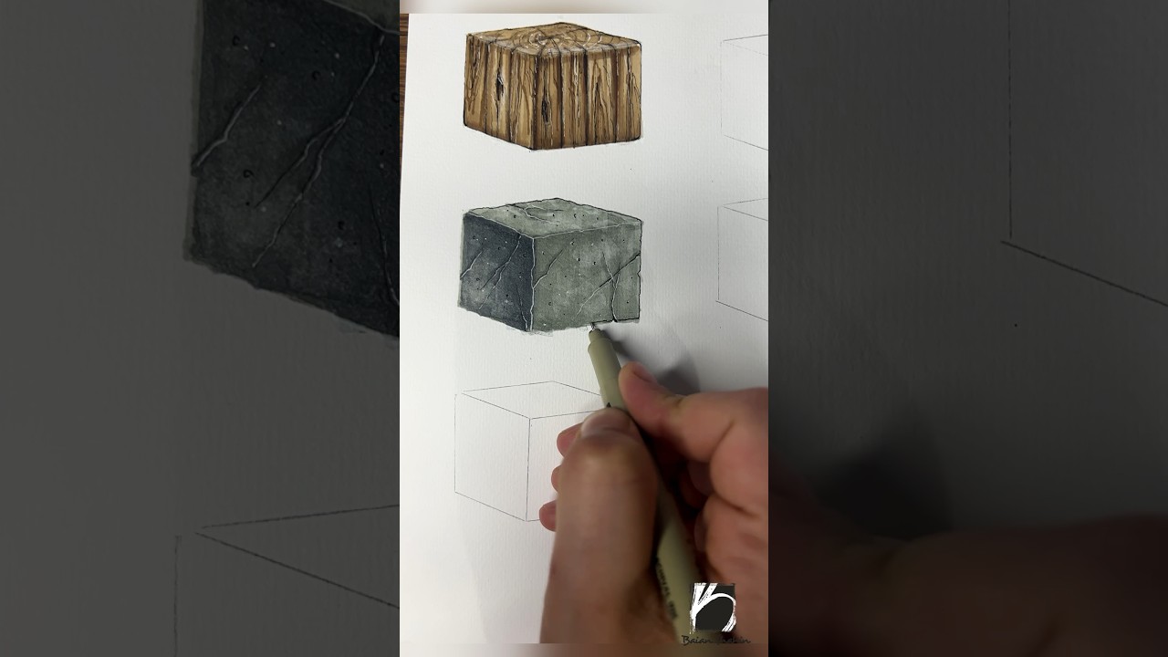 Concrete texture - Alcohol marker pen. #art #alcohol #alcoholmarkers #architecture #interiordesign