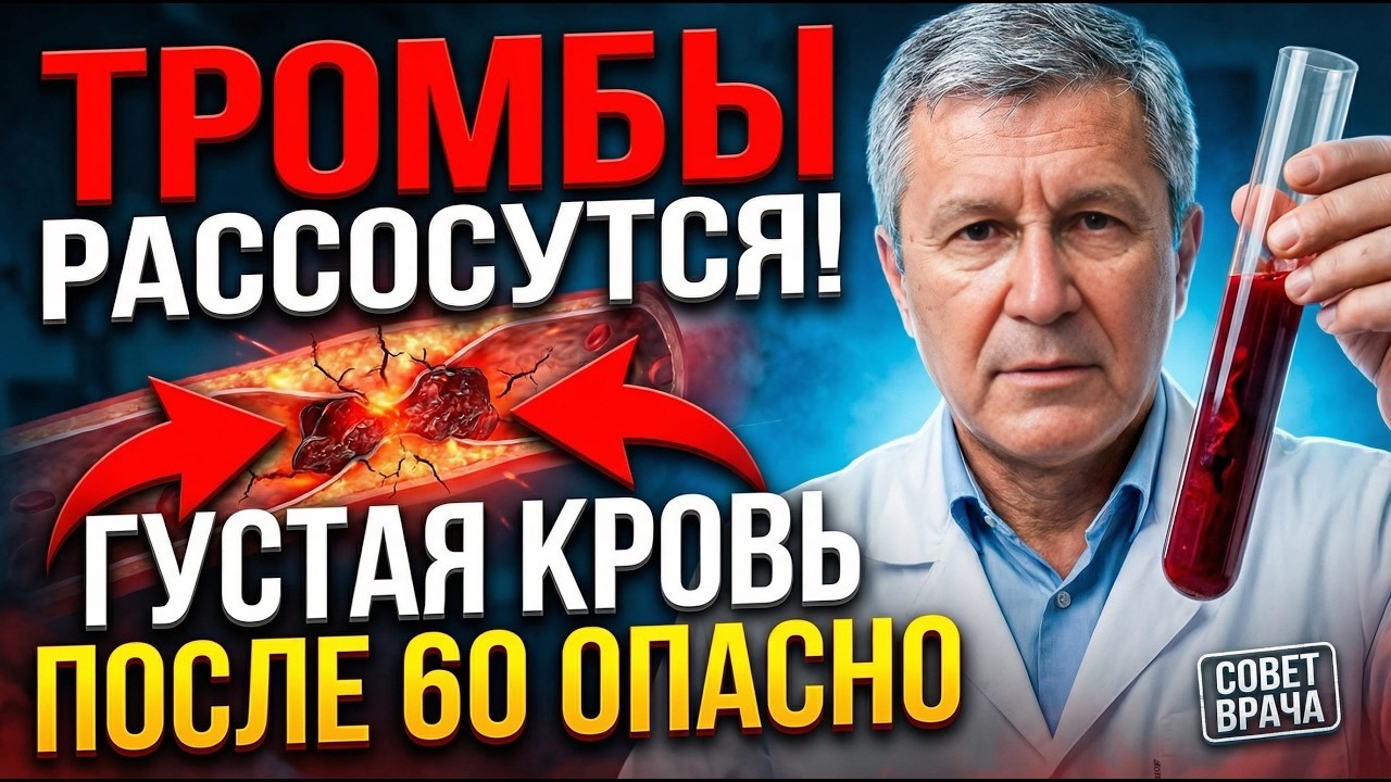ТРОМБЫ РАССОСУТСЯ! Главный враг густой крови после 60 | СОВЕТЫ