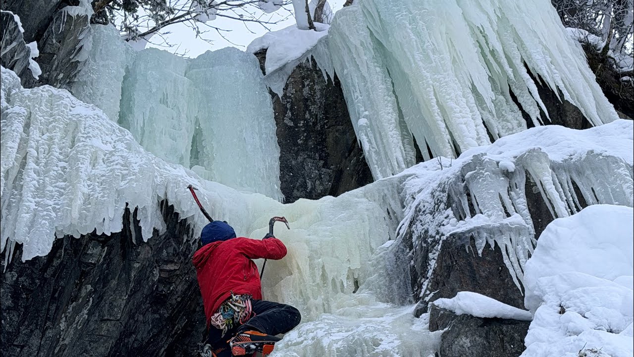 Gaustaspøkelse WI4 (Krogan) (Rjukan, Norway) ice climb POV