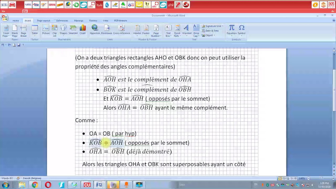 les triangles superposables, COLLECTION PUISSANCE , CLASSE DE EB7