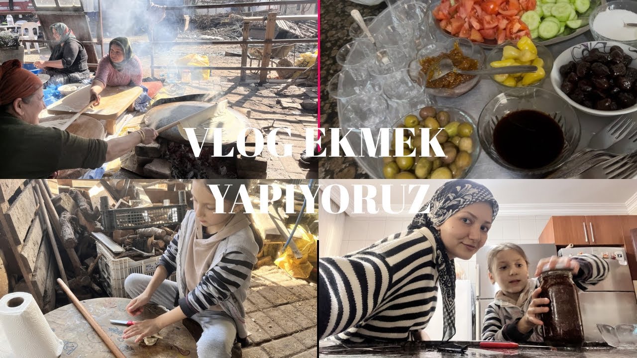 VLOG| teyzemlerde ekmek yaptık, köyde yengeme çaya gidiyoruz 