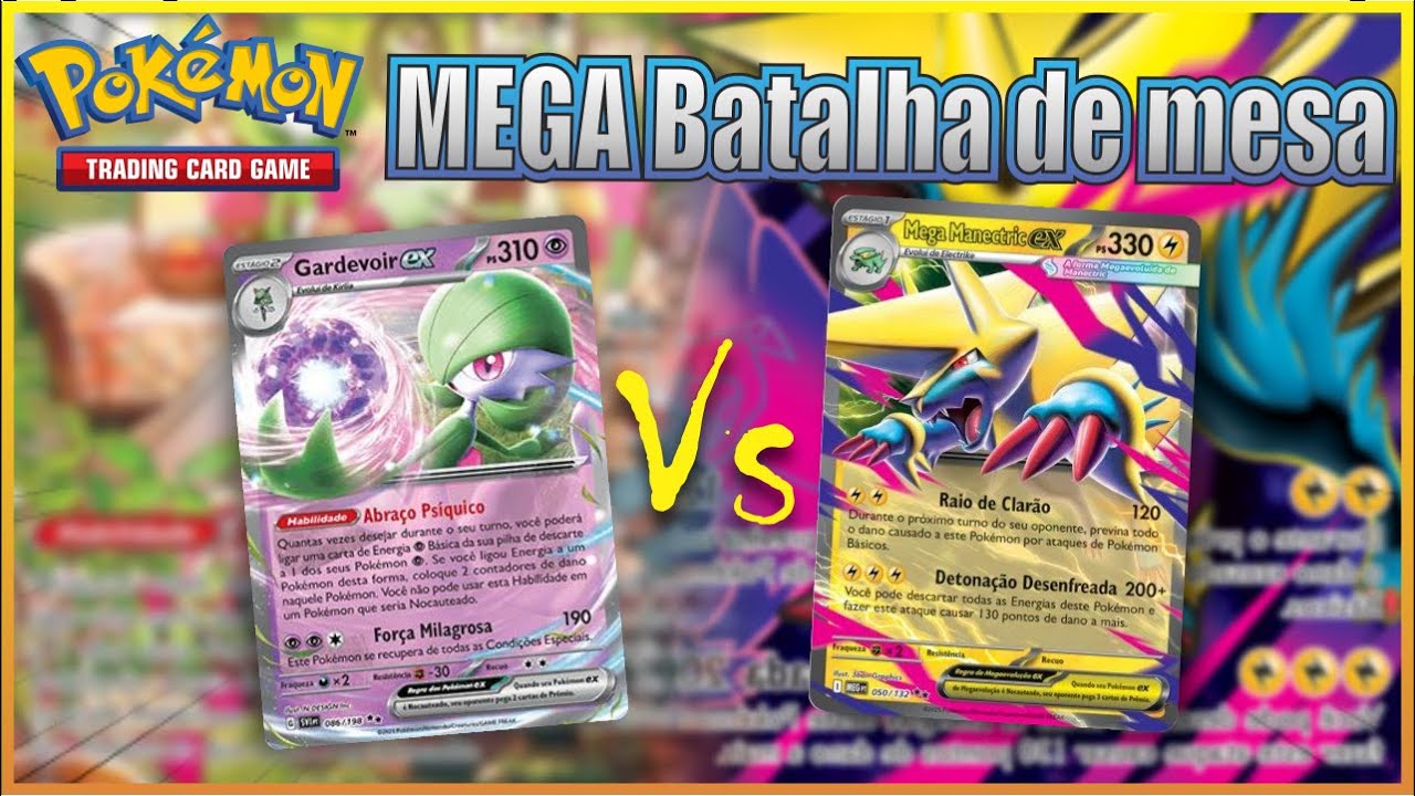 Gardevoir ex vs Mega Manectric ex - Mega batalha de mesa