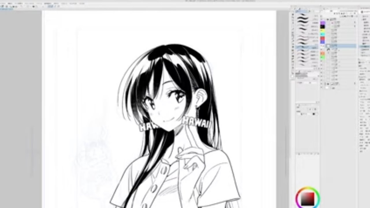 ヒロユキ先生とタイトルページペン入れ