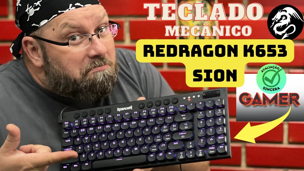PURO CUSTO BENEFÍCIO, REVIEW TECLADO MECÂNICO SION DA REDRAGON PARA JOGAR E TRABALHAR - K653-RGB