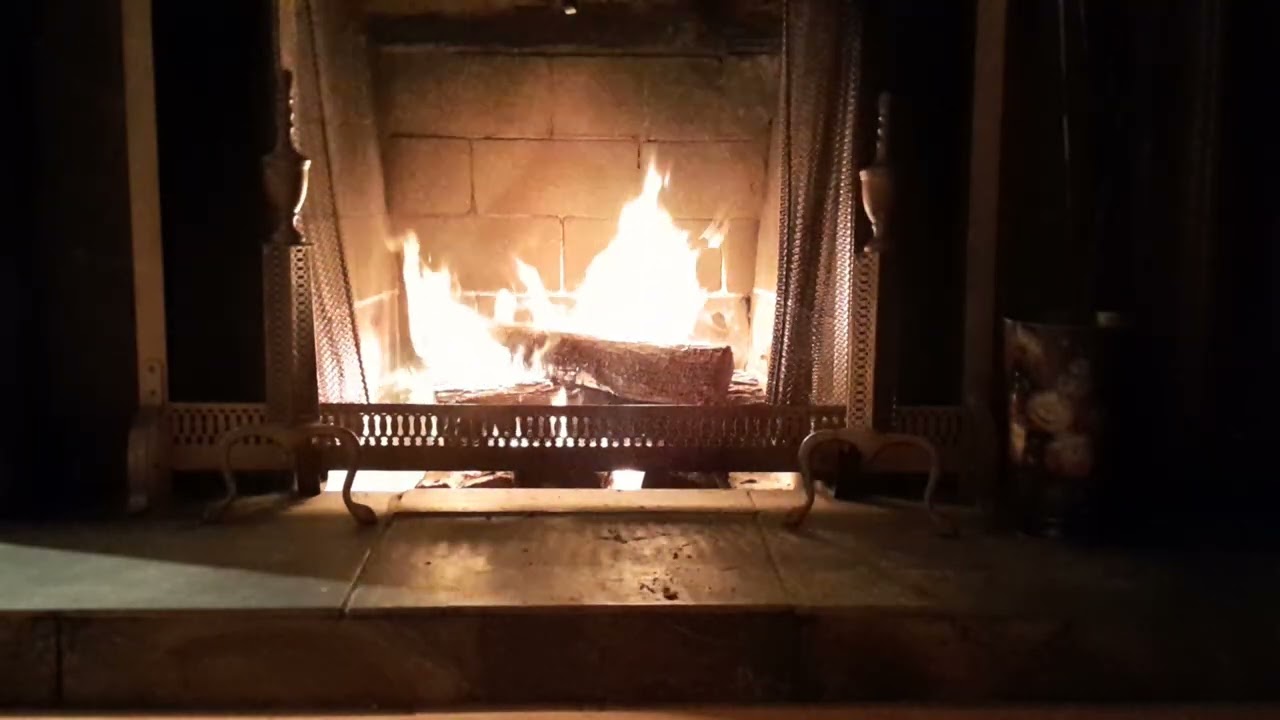 Fall Asleep to Cozy Warm Crackling Fireplace 🔥 1 Hour + at Grandparent's House 