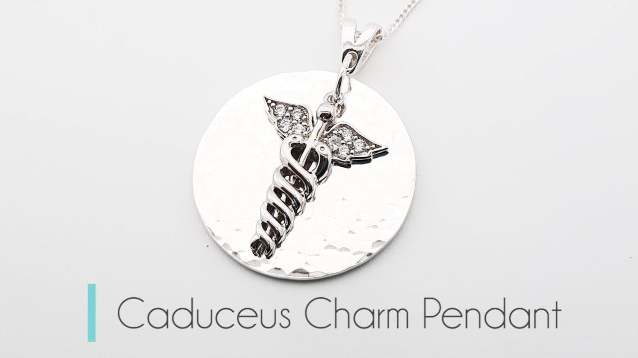 Medical Alert Jewellery | Caduceus Charm Pendant