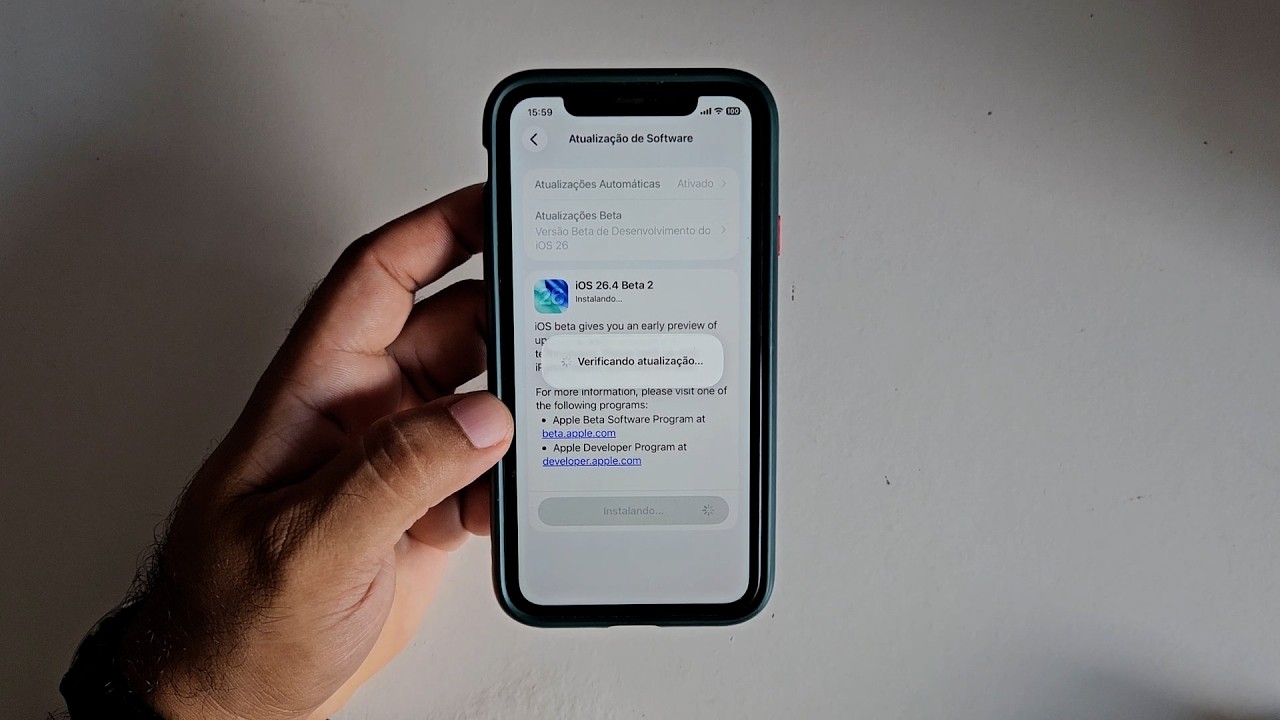 ATUALIZEI IPHONE 11 PARA O IOS 26.4 BETA 2