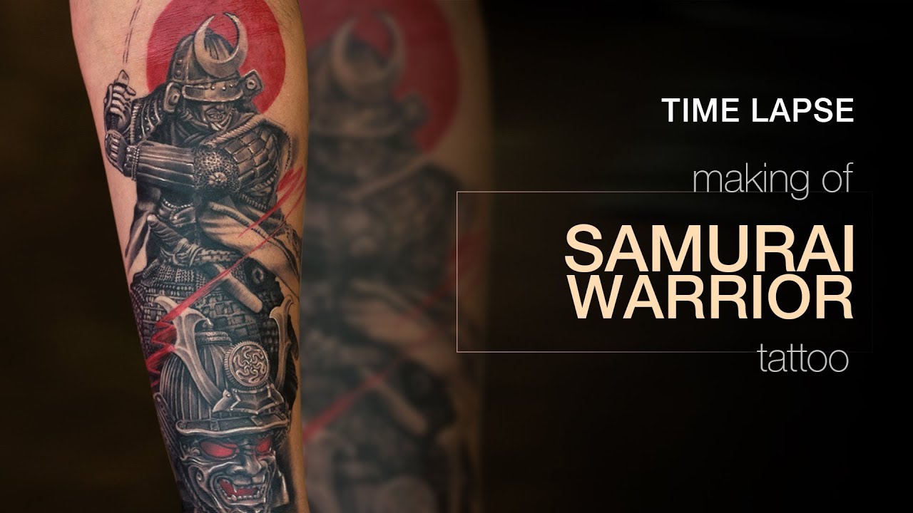 Realism Tattoo Timelapse - Making of Samurai Warrior Tattoo