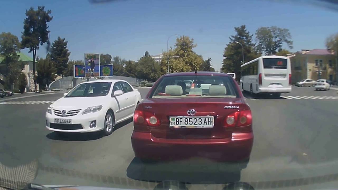 driving into Ashgabat, Turkmenistan