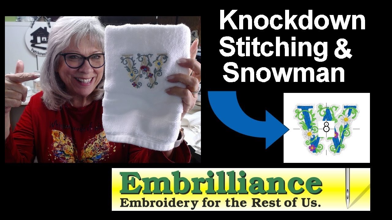 WOW! Embrilliance Knockdown Stitches, the SNOWMAN Sticker and other TIPS!