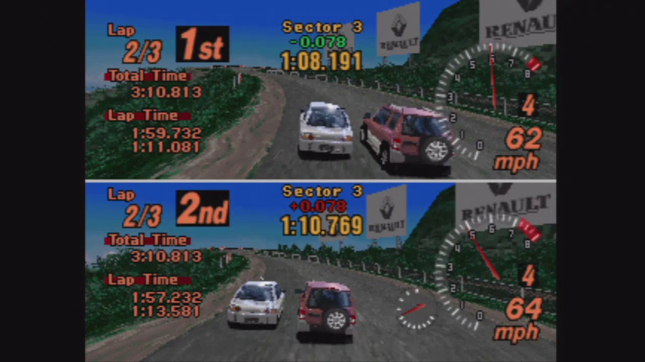 Gran Turismo 2: Split-screen Kei Race (Tahiti)