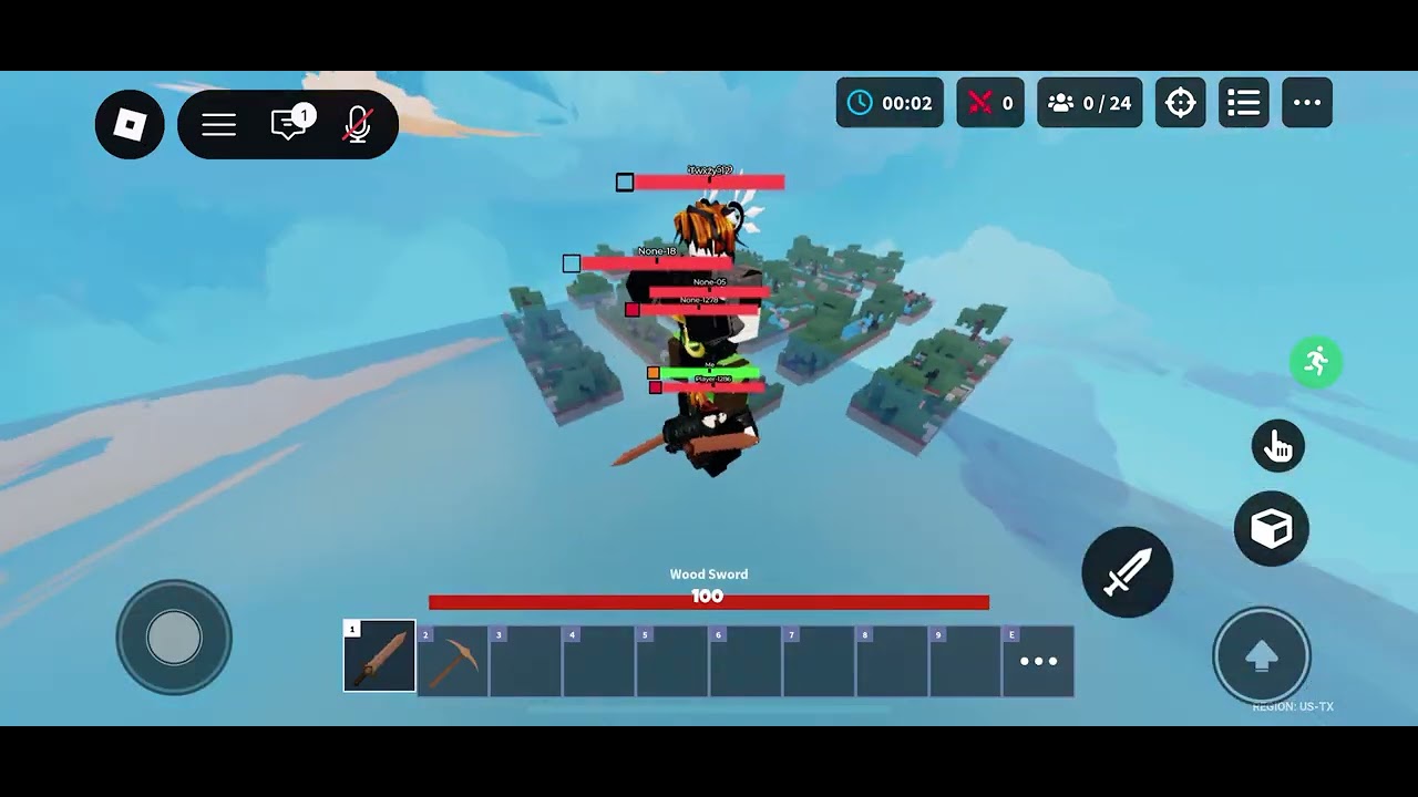 Playing skywars (i suck)
