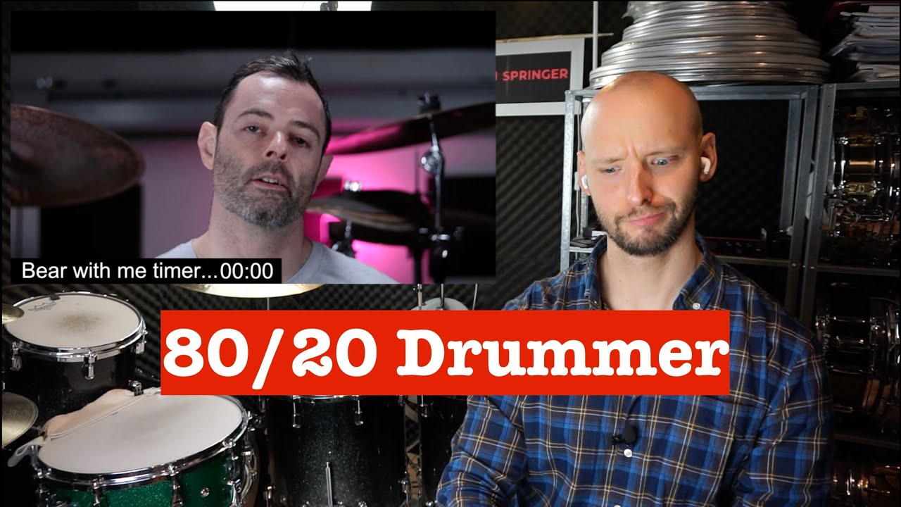 🤓 Реакция преподавателя игры на барабанах на видеоурок 80/20 DRUMMER
