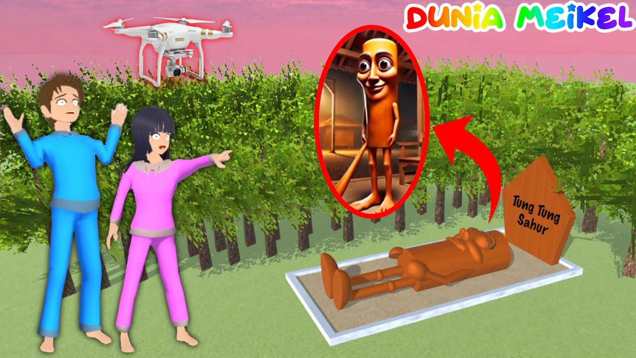 Yuta Mio Takut😱 Drone Menangkap Kuburan Anomali Tung Tung Tung Sahur Di Kota Sakura