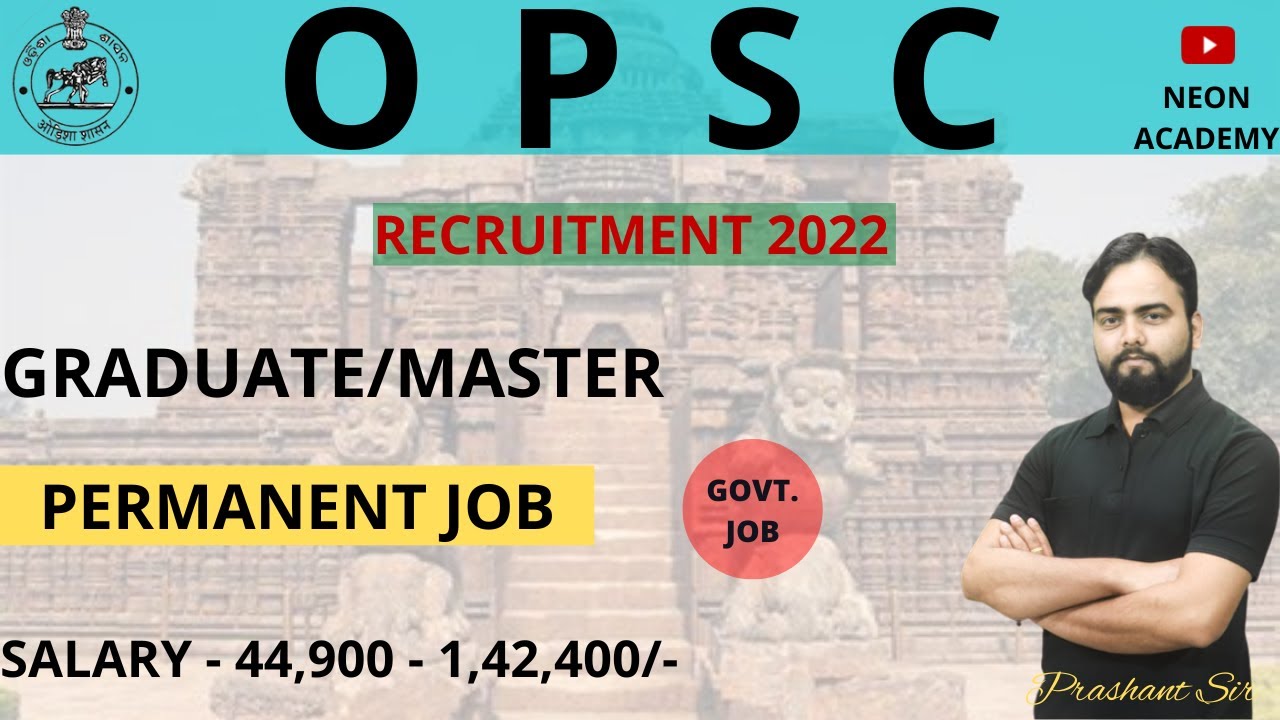 OPSC Recruitment 2022 | OPSC Statistical Officer Recruitment | Eligibility/Age/Syllabus/Salary/Exams