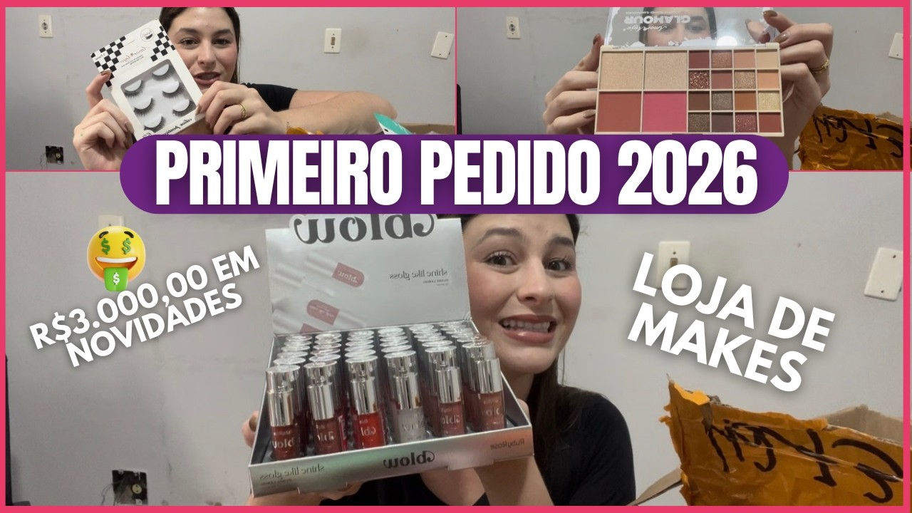 ABERTURA DE CAIXA: PRIMEIRO PEDIDO DE 2026 NA MINHA LOJA DE MAQUIAGENS