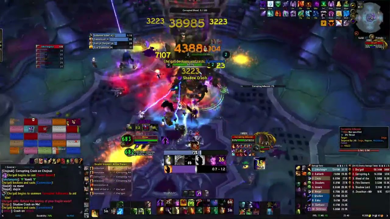 Cho'gall 25HC Demo Lock PoV First kill
