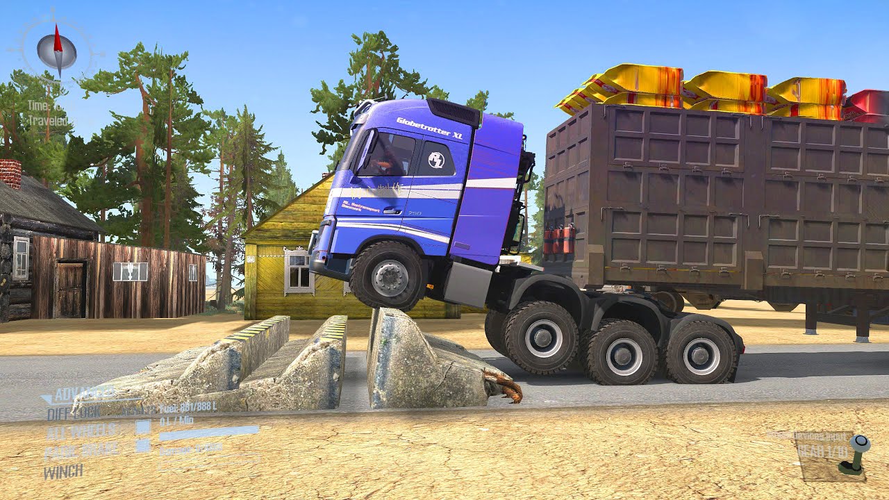 Truck vs Speed Bumps |  Spintires: Mudrunner Off-Road Gameplay P105