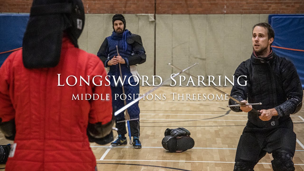 Longsword Sparring: Middle Positions Threesome (Zwer, Absetzen, Duplieren)